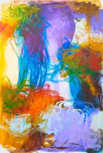 Planning for the Unforseeable, 2022, Acrylic, Oil stick on canvas, 280 x 195 cm