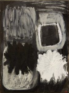 Der Raum in der Welt I, 2024, Oil, oilstick on canvas, 40 x 30cm