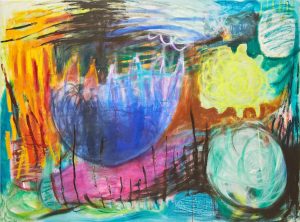 Ineinander Leben I, 2024, Oil, Oilstick on canvas, 150 x 200cm