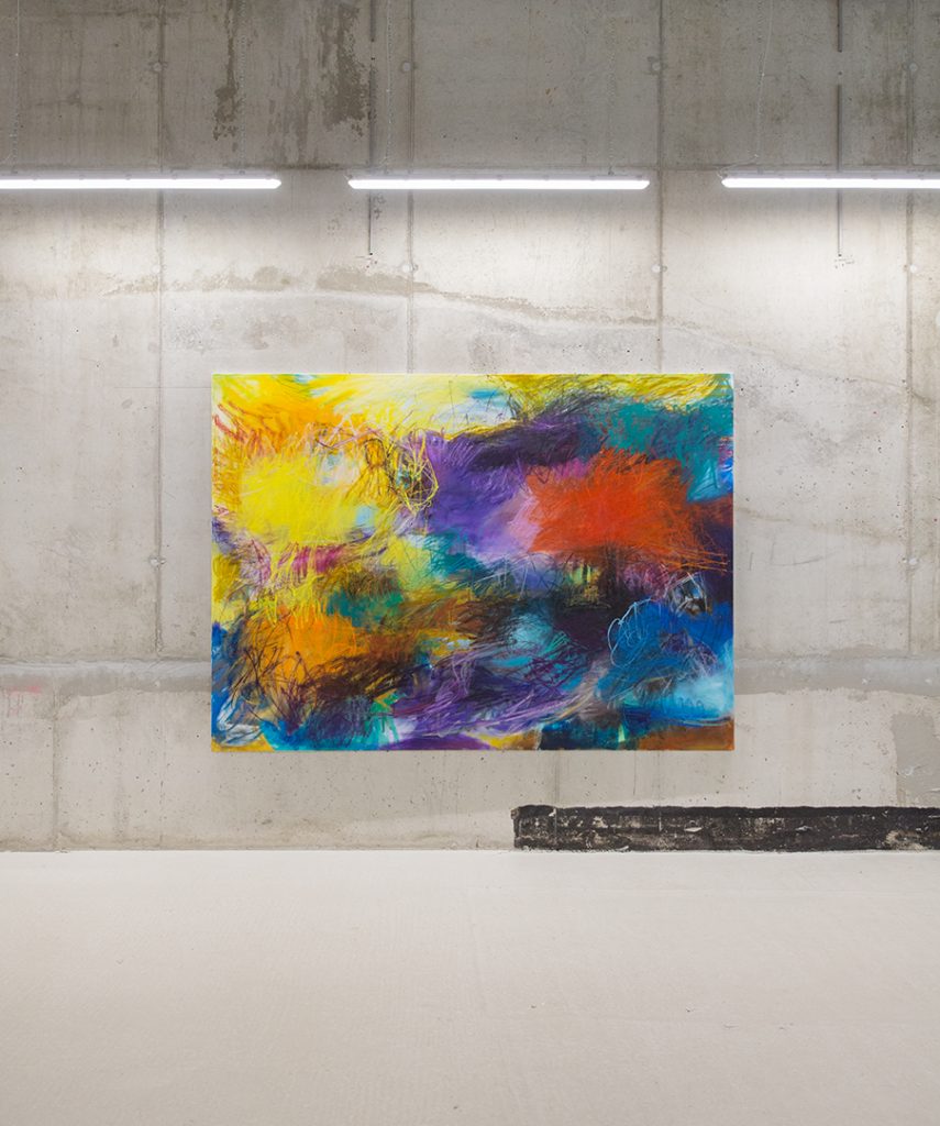 Merging of Narratives, 2022, Oil, Oil stick on canvas, 205 x 290 cm