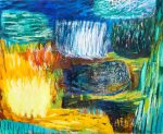 Mehr über den Artikel erfahren Garten, 2023, Oil, Oilstick on Canvas, 150 x 170 cm